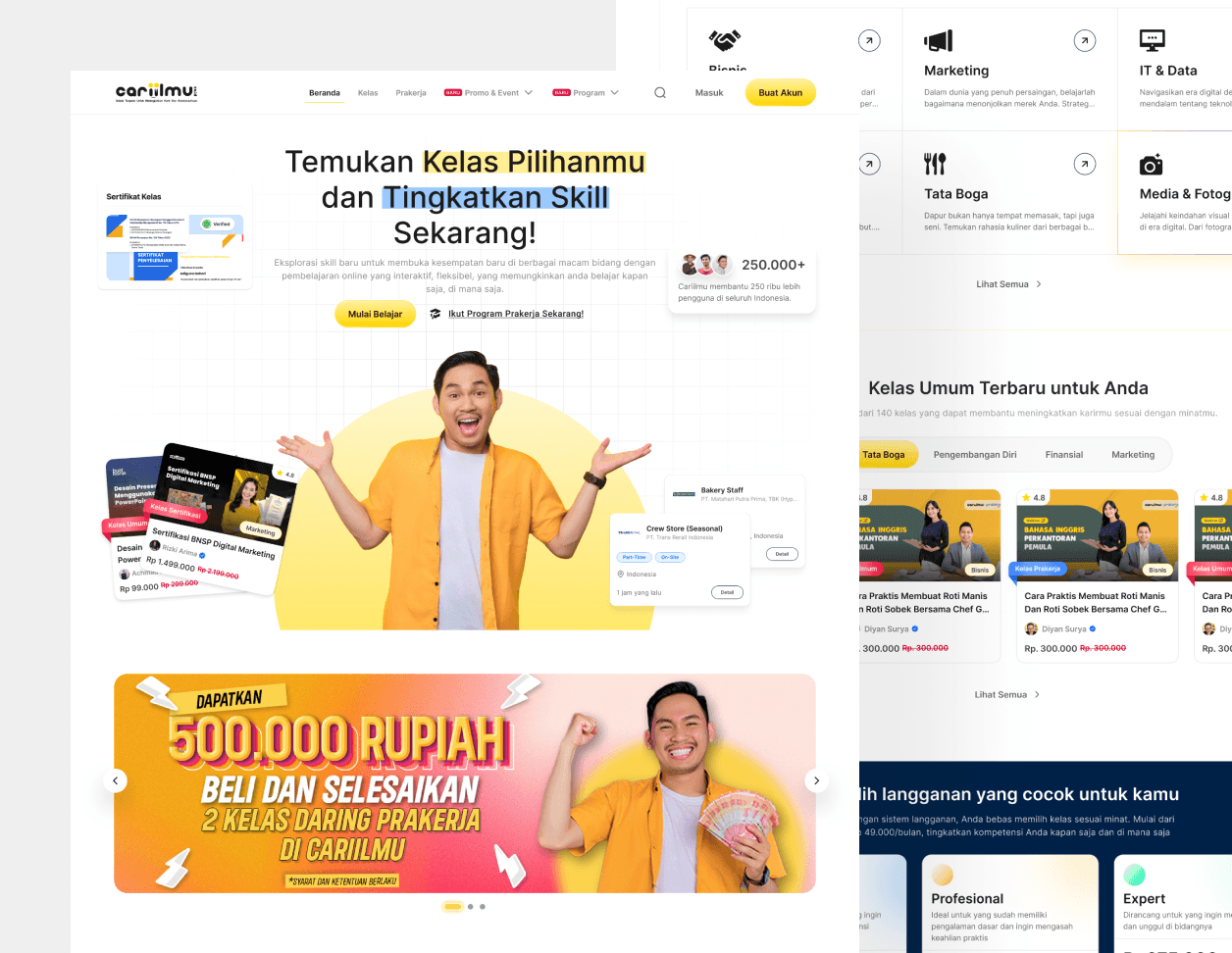 Cariilmu E-Learning project preview