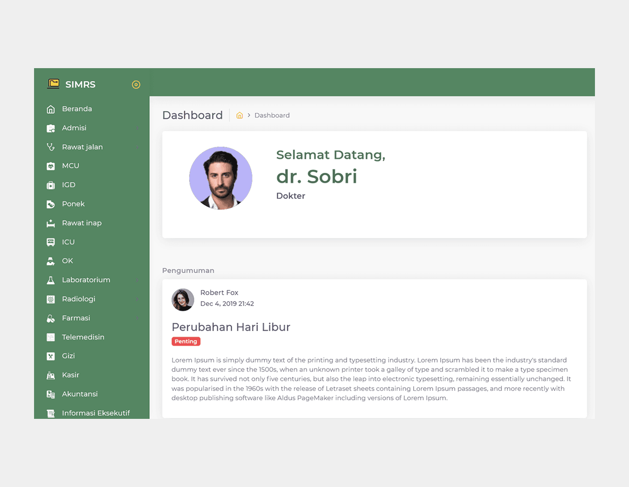 SIMRS Garda project preview